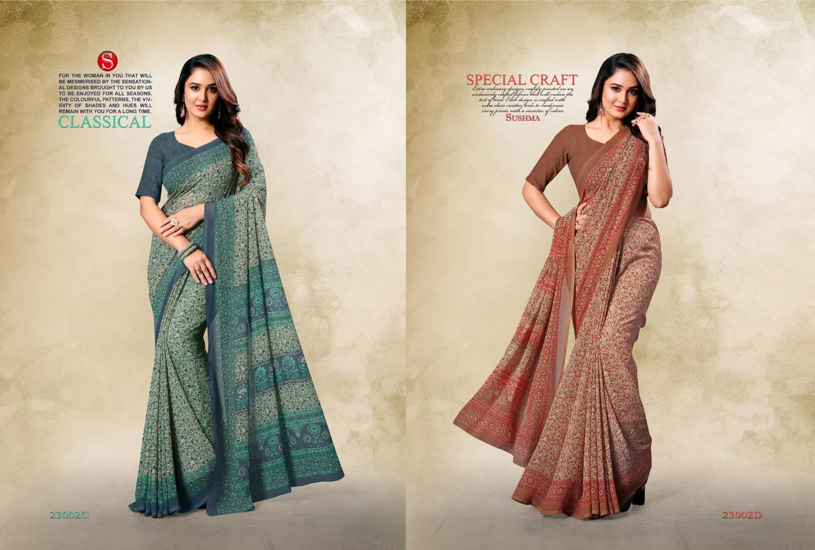 Classical By Sushma Printed Weightless Sarees Online Wholesale